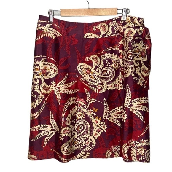 Talbots 100% Silk Wrap Skirt - Picture 2 of 5